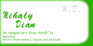 mihaly dian business card